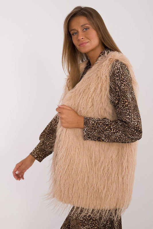 Luxurious women's fur vest from AT, designed in a casual style with a flattering fit, perfect for adding warmth to your sophisticated outfits.