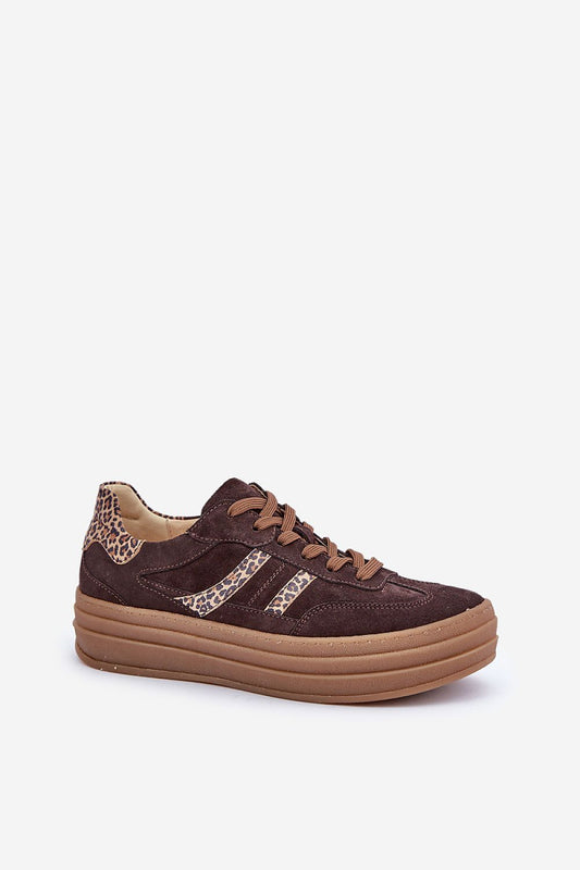 Elegant suede sneakers for women from Step in Style, showcasing a chic design with a 4 cm platform height, ideal for pairing with dresses and casual outfits.