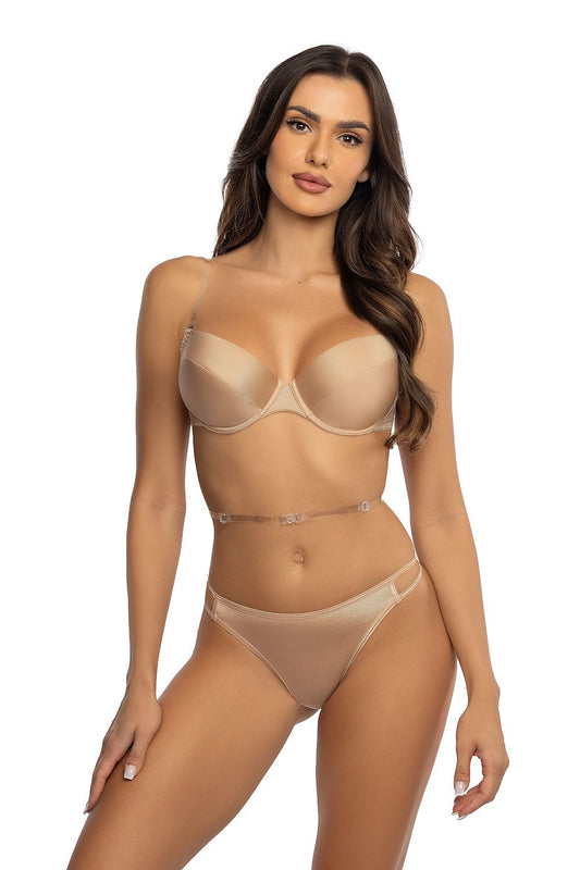 Stylish Kaja Push-Up Bra from Mat, designed for the perfect lift and fit, showcasing its sophisticated microfiber fabric ideal for both casual and evening wear.