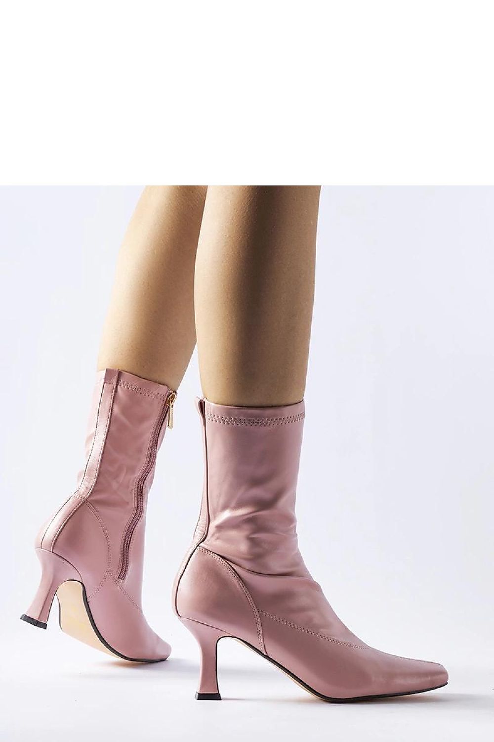 Stylish Solea Pink Luisella eco leather ankle boots, showcasing a fashionable silhouette and comfortable fit for women.