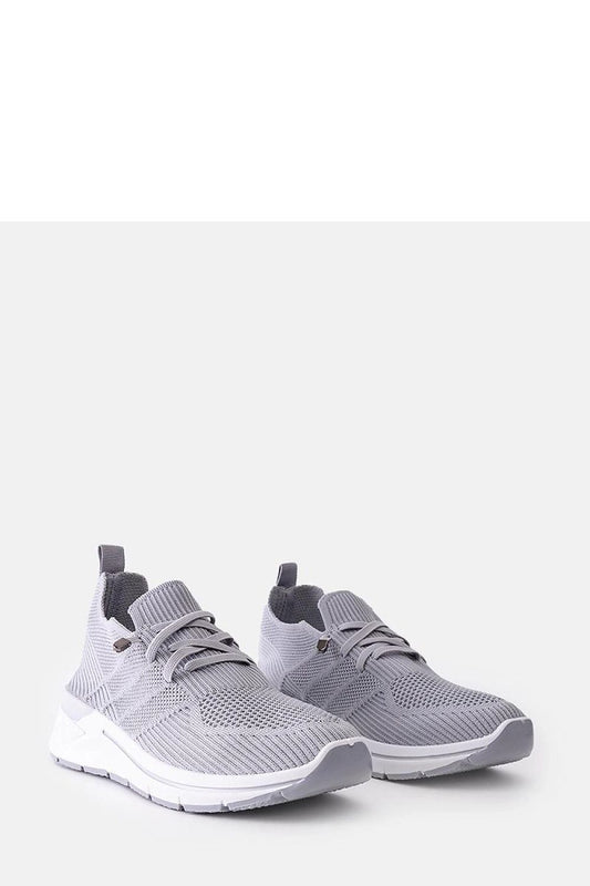 Lightweight Solea Grey Slip-On Sneakers for Women, made of high-quality fabric, ideal for hot summer days with unmatched comfort and convenience.