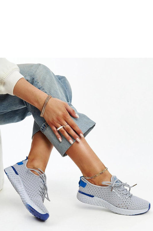 Elegant grey laced sneakers for women by Solea, designed with a comfortable rounded toe and quality rubber sole, perfect for everyday luxury wear.