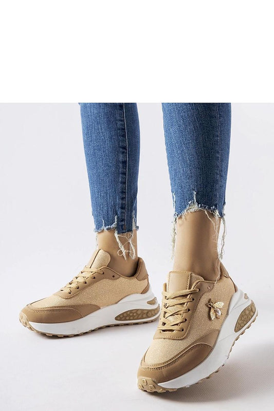 Solea Acciano Eco-Leather Sneakers in elegant brown and white, showcasing unique decorative stitching, perfect for luxurious comfort during spring and summer.