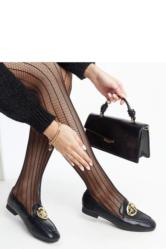 Elegant black Bergeron loafers by Solea, crafted from eco leather, featuring a chic gold ornament, perfect for sophisticated summer ensembles.