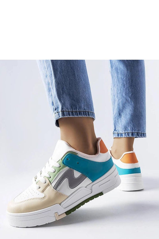 Luxurious Solea platform sneakers showcasing a trendy beige-blue design, ideal for warm weather and casual outings.