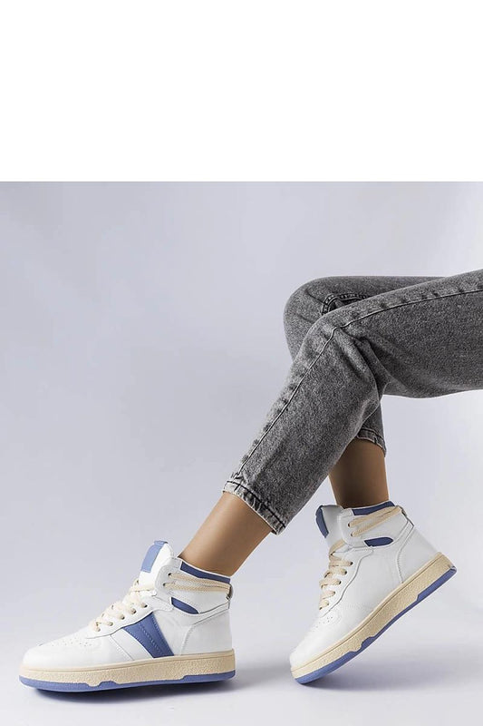 Solea high-top blue sneakers, elegant yet casual footwear, showcasing a classic design that complements any summer wardrobe.
