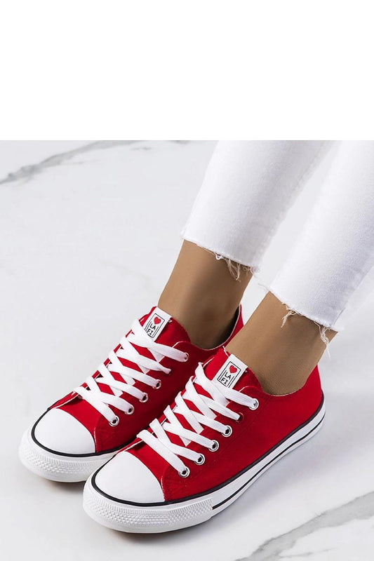 Solea Kolind luxury red women's sneakers showcasing elegant white rubber sole and high-quality fabric for summer wear.
