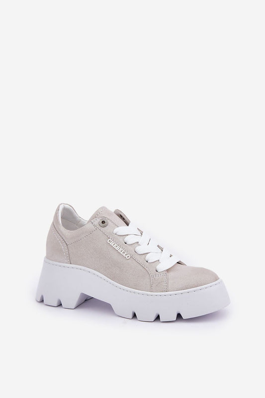 Step in style luxury women's sneakers, crafted from high-quality natural leather, featuring a comfortable platform heel perfect for all-day wear.