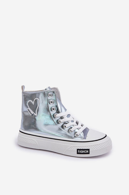 Luxury Women's Eco Leather Sneakers from Step in Style, showcasing a stylish platform design and heart embellishments, ideal for fashion-forward looks.