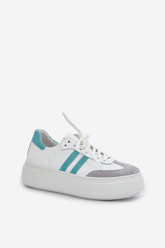 Chic low lace-up shoes for women, crafted from premium natural leather by Step in style, perfect for both casual and elegant outfits.