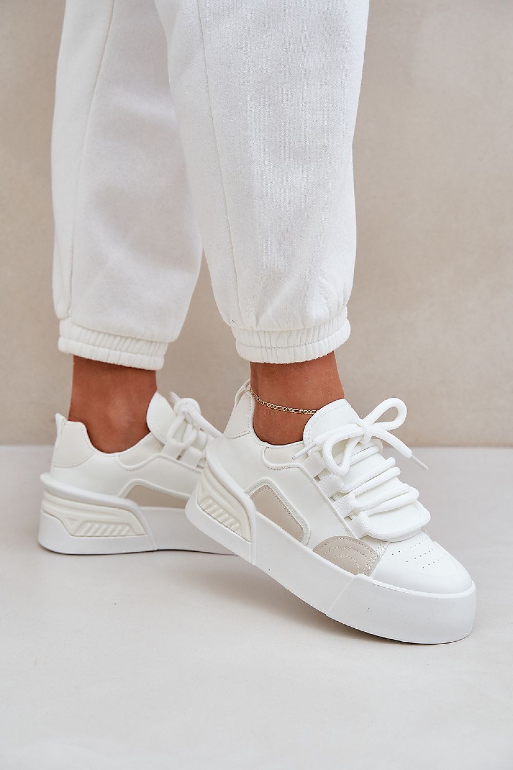 Trendy women's platform sneakers made of eco leather, perfect for enhancing your silhouette, by Step in Style.