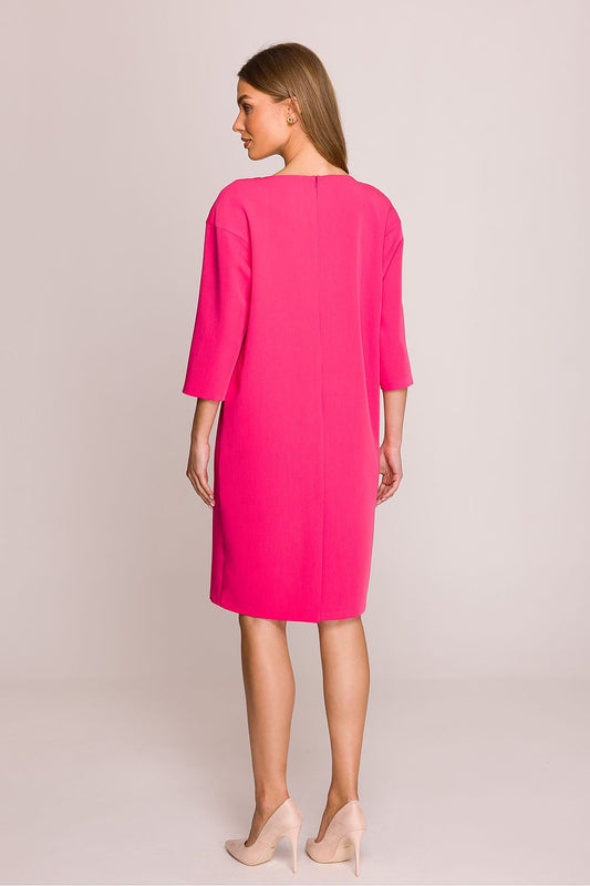 Stylove daydress showcasing a delicate slit design, enhancing freedom of movement while maintaining a luxurious style.