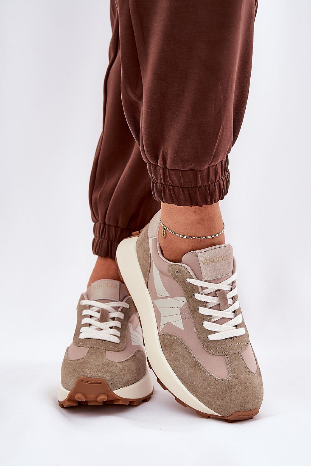 Vinceza Women's Stylish Suede Sports Shoes with Natural Leather Insole, Ideal for Casual Chic by Step in Style.