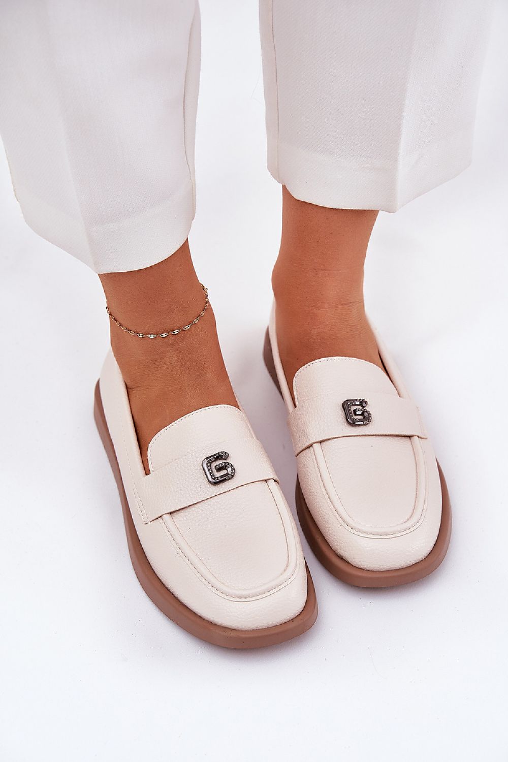 Close-up of Vinceza Elegant Leather Loafers, highlighting the premium leather finish and natural leather footbed for ultimate comfort, brought to you by Step in Style.