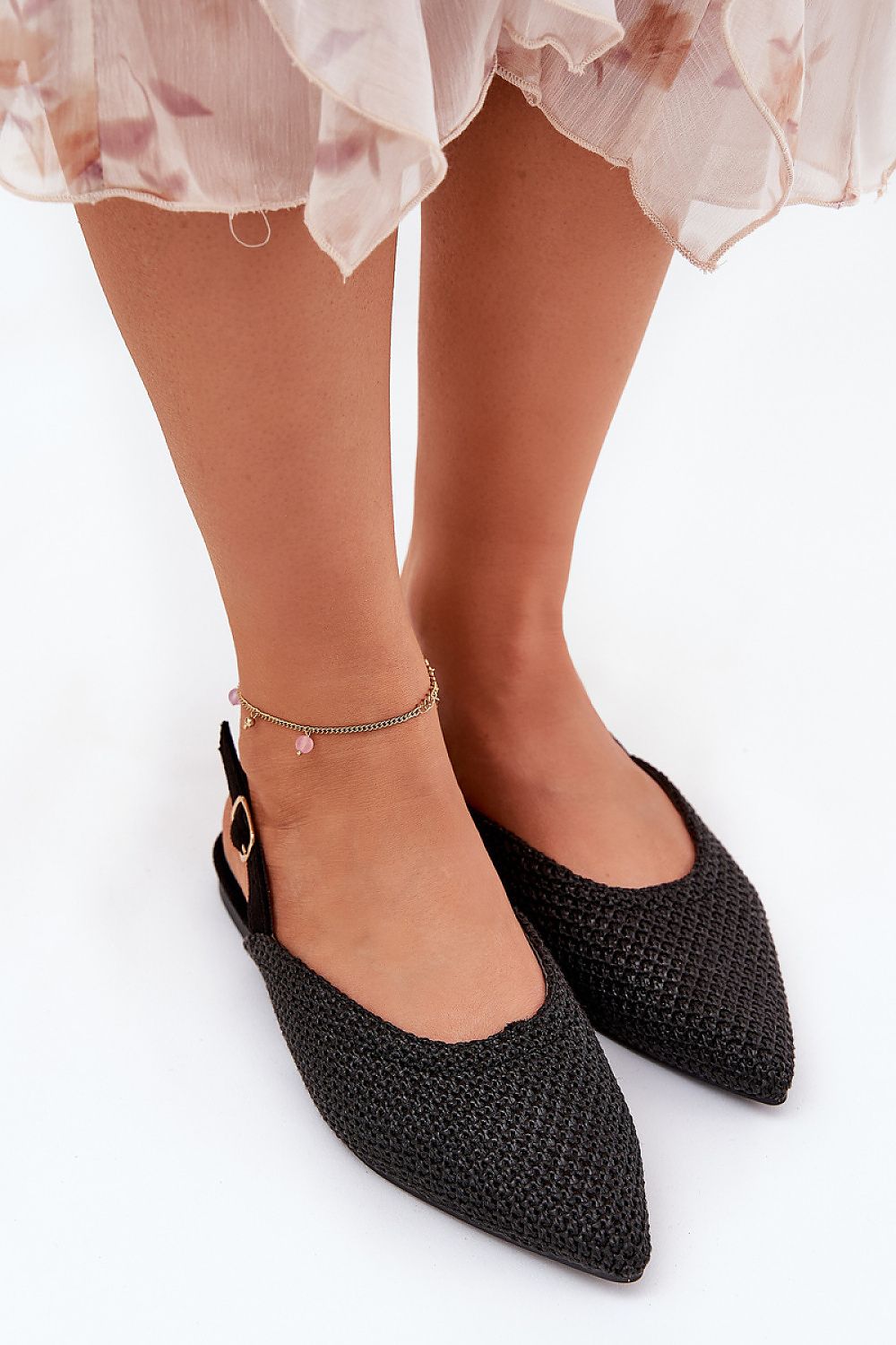Elegant women's ballet flats by Step in style, crafted from eco leather with an adjustable buckle for a perfect fit, showcasing a chic design ideal for spring and summer wear.