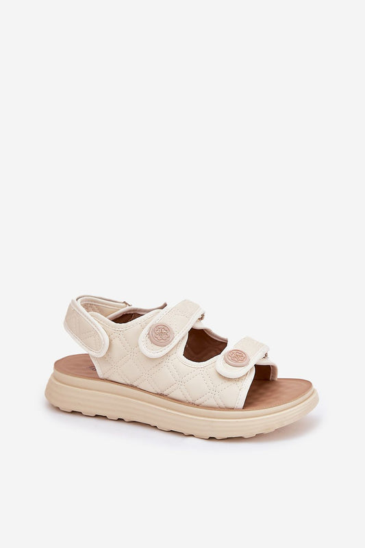 Elegant Eco Leather Women's Platform Sandals with Velcro Straps by Step in Style, showcasing a chic design perfect for summer outfits.