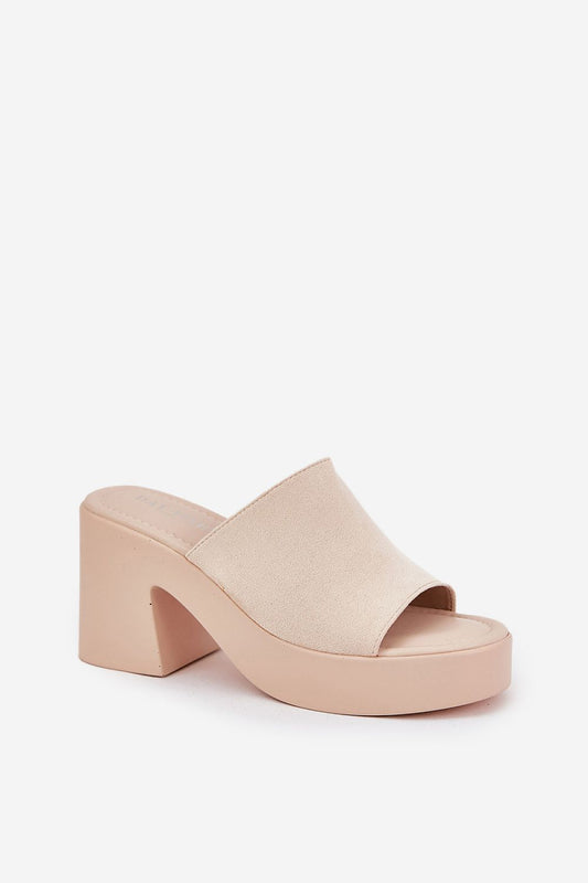 Luxurious and stylish platform sandals for women by Step in Style, showcasing a 9cm heel and made from eco suede for ultimate comfort and elegance.