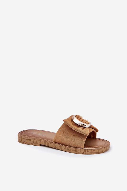 Luxurious eco suede women's flip-flops with a sophisticated buckle design, perfect for summer, by Step in Style.