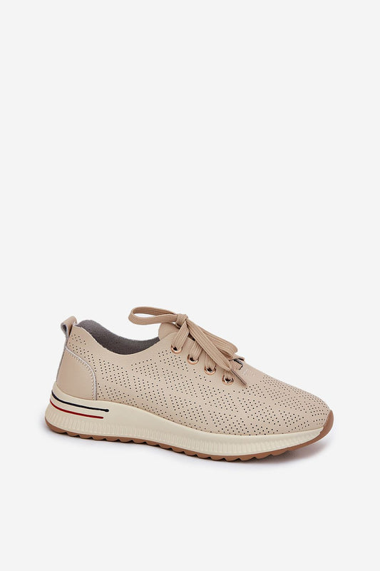 Stylish platform sports shoes for women by Step in style, crafted from natural leather, ideal for casual and sporty looks.