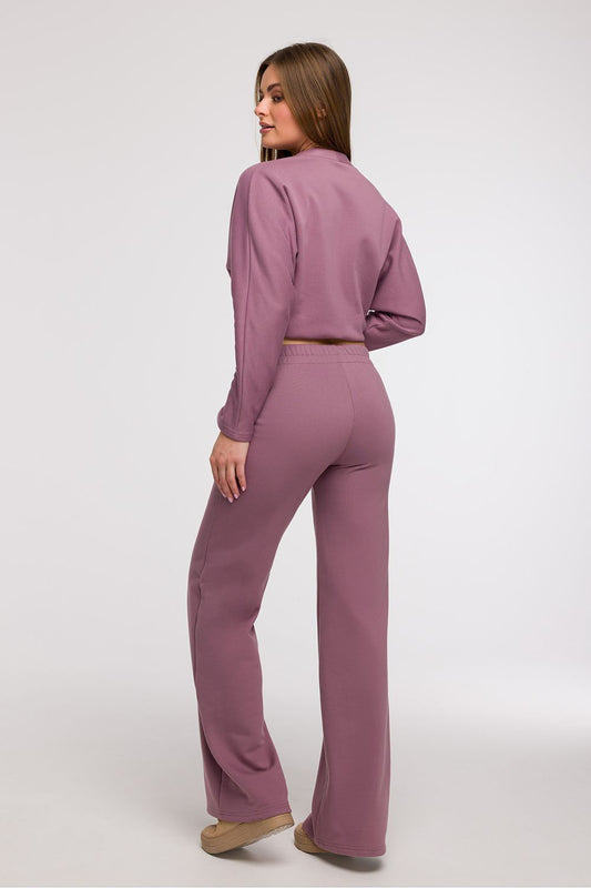 Sophisticated BeWear women's wide leg sweatpants, featuring a classic elastic waistband and flattering silhouette, ideal for various occasions.