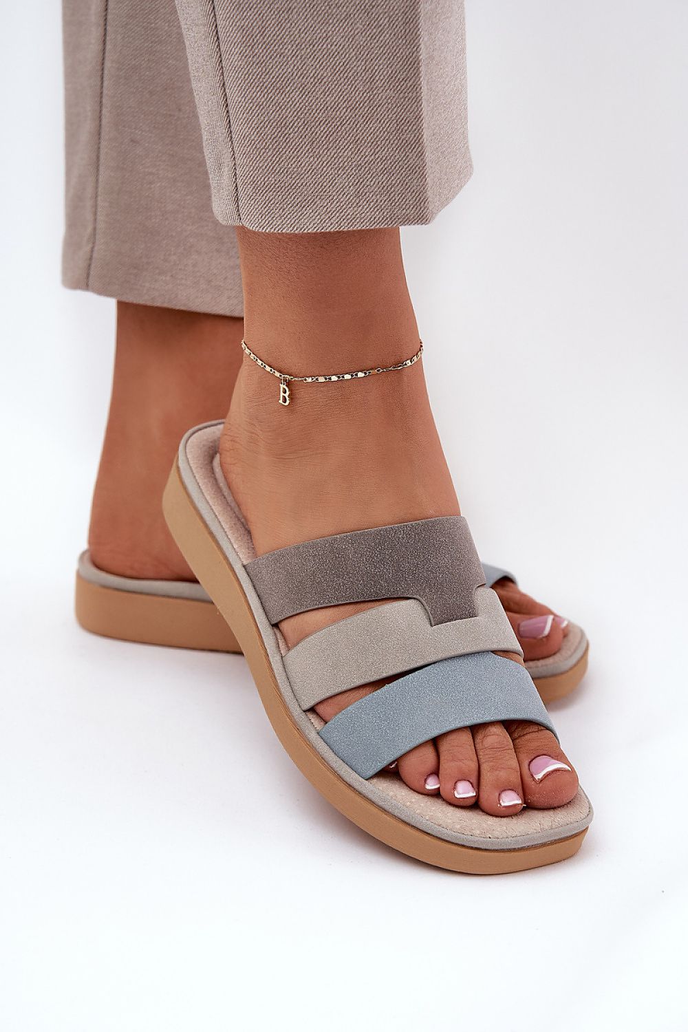 Luxury eco-suede women's sandals by Step in Style featuring a 2.5 cm platform for summer elegance, designed for comfort with a modern strap design.