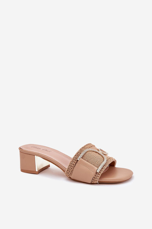 Luxurious Step in Style Women's sandals featuring a stylish block heel and eco-friendly materials, perfect for adding glamour to any summer outfit.
