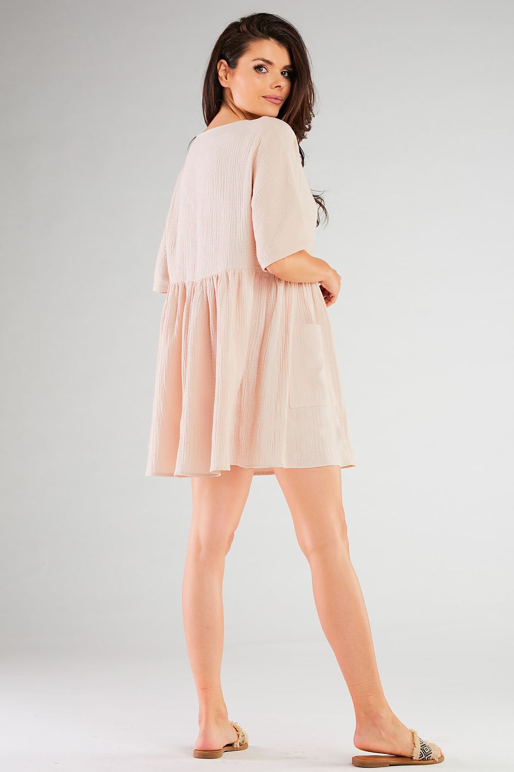 Elegant casual dress by Infinite You displayed against a refined backdrop, highlighting its stylish design and luxurious fabric for women who appreciate sophistication.