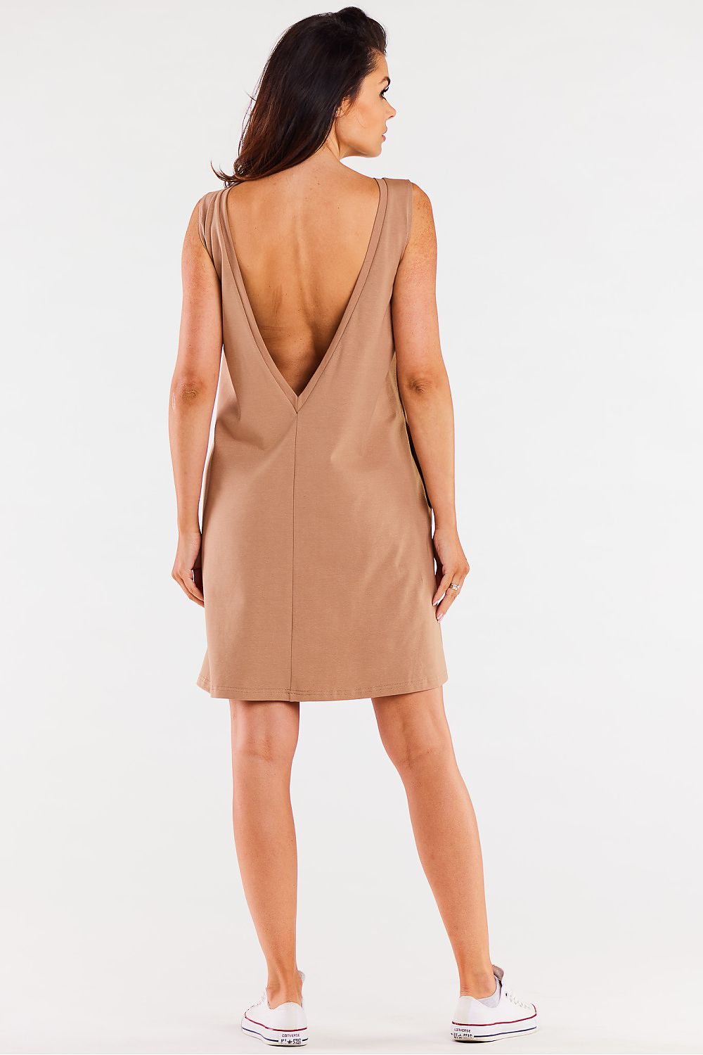 Serene Luxe Sleeveless Daydress from Infinite You, featuring a refined V-back design and stylish side pockets, embodying comfort and luxury for warm days.