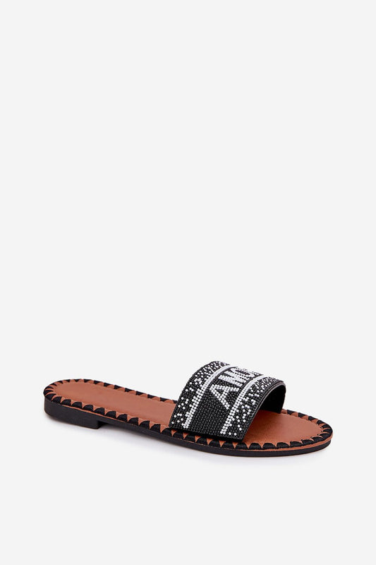 Elegant eco-leather women's flat-heeled sandals with Amore strap, perfect for summer outings, by Step in Style.