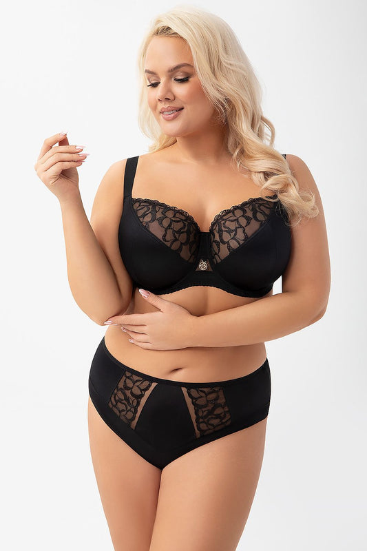Adjustable soft Gorsenia Bra in EU sizes 70-115, featuring non-padded cups and exquisite embroidery for a flattering silhouette.