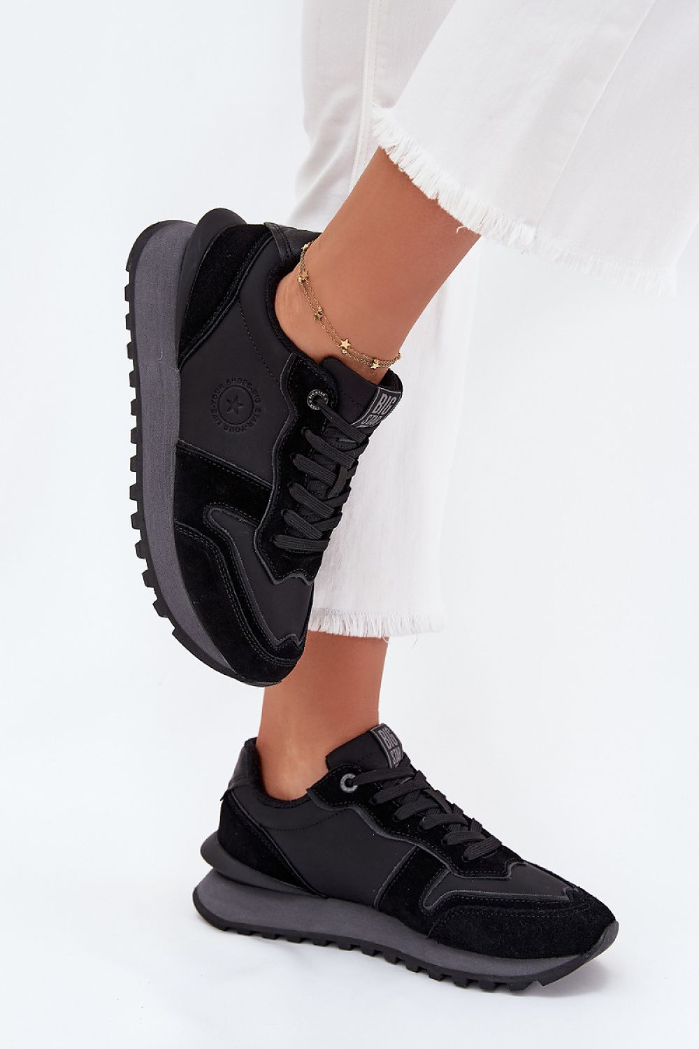 Chic Big Star Women's Platform Sneakers, featuring high-quality natural leather and suede, from the luxury collection of Step in Style.
