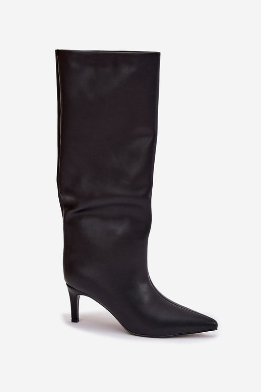 Stylish and sophisticated luxury heel boots in artificial leather from Step in Style, showcasing a 7 cm heel height and perfect for any fashionable ensemble.