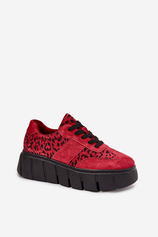 Vinceza Women's leopard print suede sneakers featuring a stylish platform design perfect for trendy outfits, made by Step in Style.
