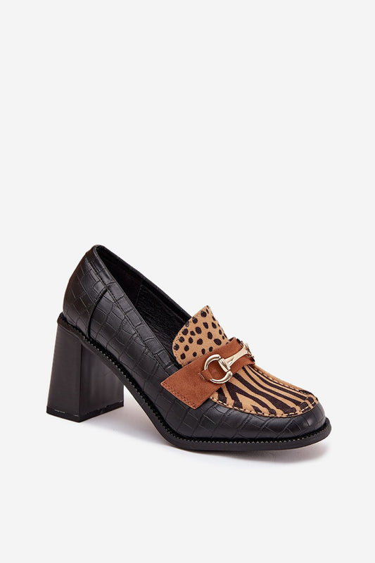 Stylish women's eco leather shoes with rounded toes and subtle gold detailing, designed by Step in Style for both casual and formal occasions.