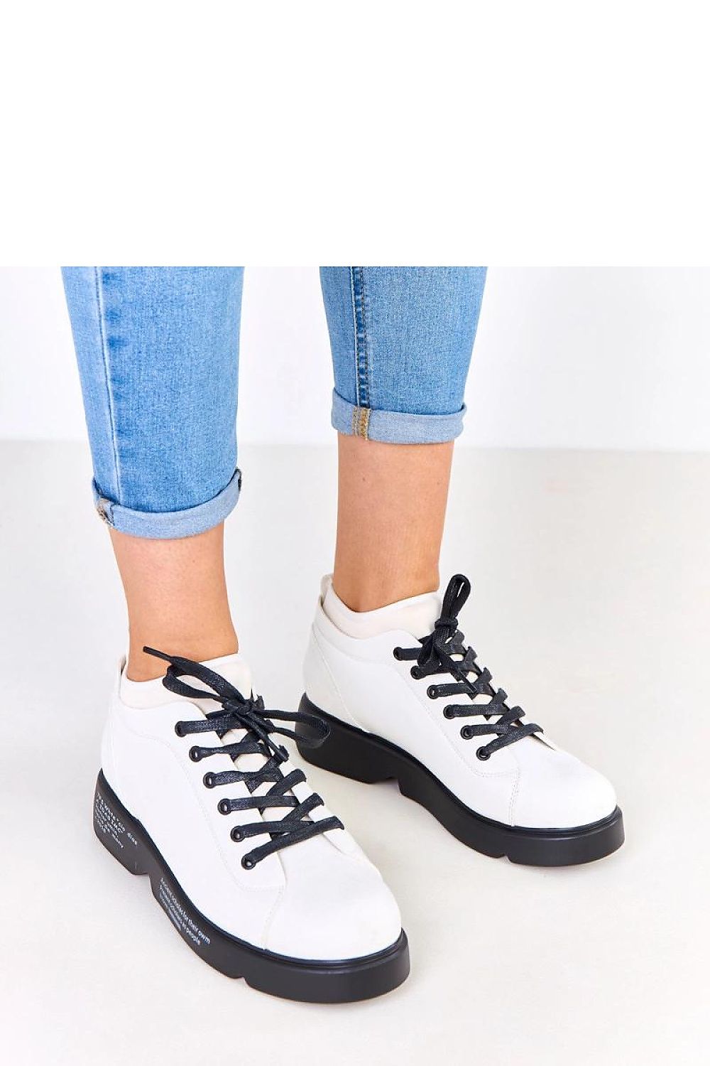 Elegant platform half shoes for women by Solea, crafted from eco-leather featuring decorative inscriptions, showcasing modern style and comfort, available in sizes EU 36-41.