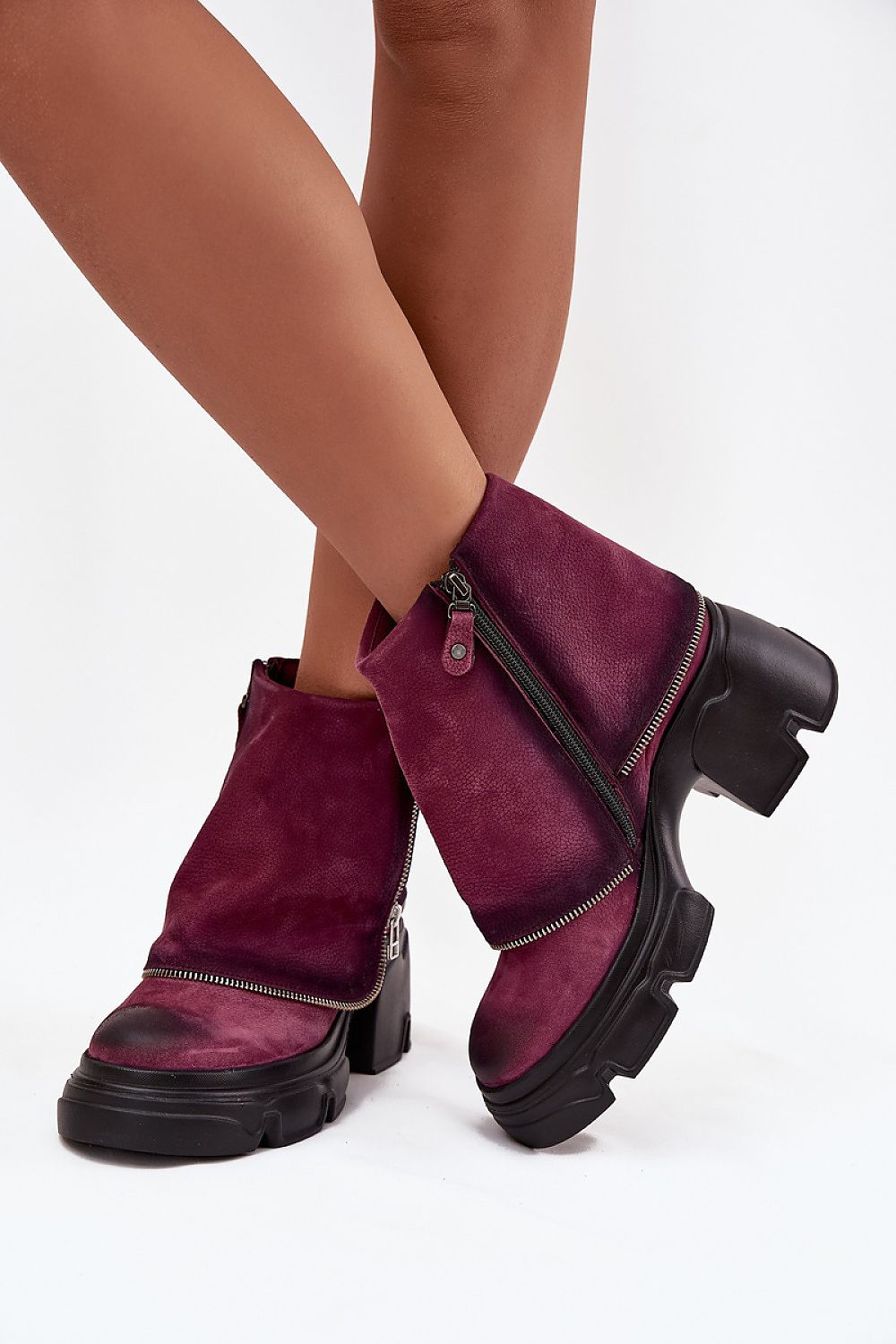 Elegant Maciejka Women's natural leather boots with a sturdy platform, designed for effortless wear, embodying sophisticated style and unmatched comfort.