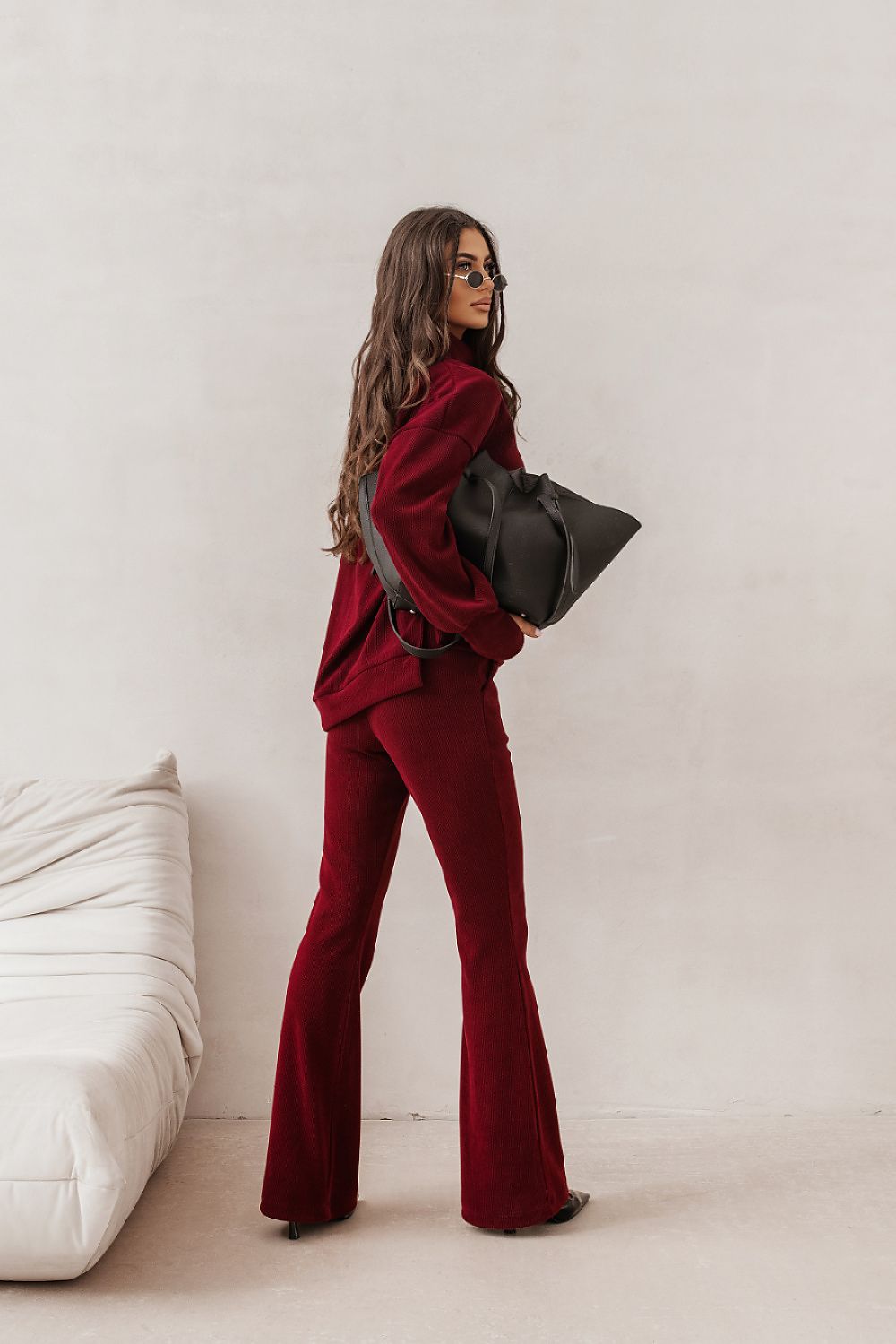 Sophisticated and comfortable women's PRIAH set in elegant burgundy by LaBalancia, ideal for various occasions and style preferences.