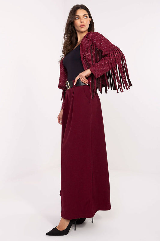 Stylish high waist palazzo pants for women from Italy Moda, designed with a refined elastic fit and wide legs for an elevated look.