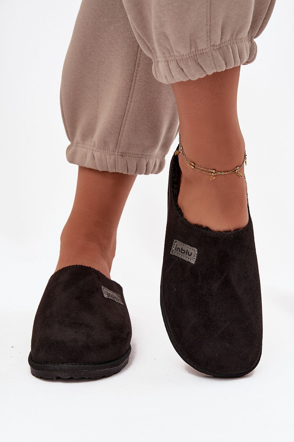 Cozy luxury women's slippers in eco-suede with imitation fur lining by Step in Style, designed for warmth and comfort, suitable for EU sizes 36-41.