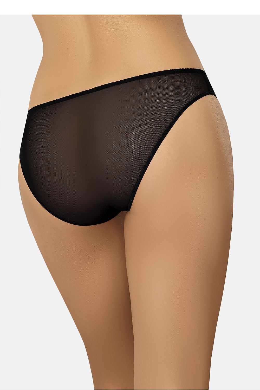 Teyli women's classic black panties featuring a floral lace insert, elegant transparency, and a comfortable fit, perfect for everyday wear and special occasions.
