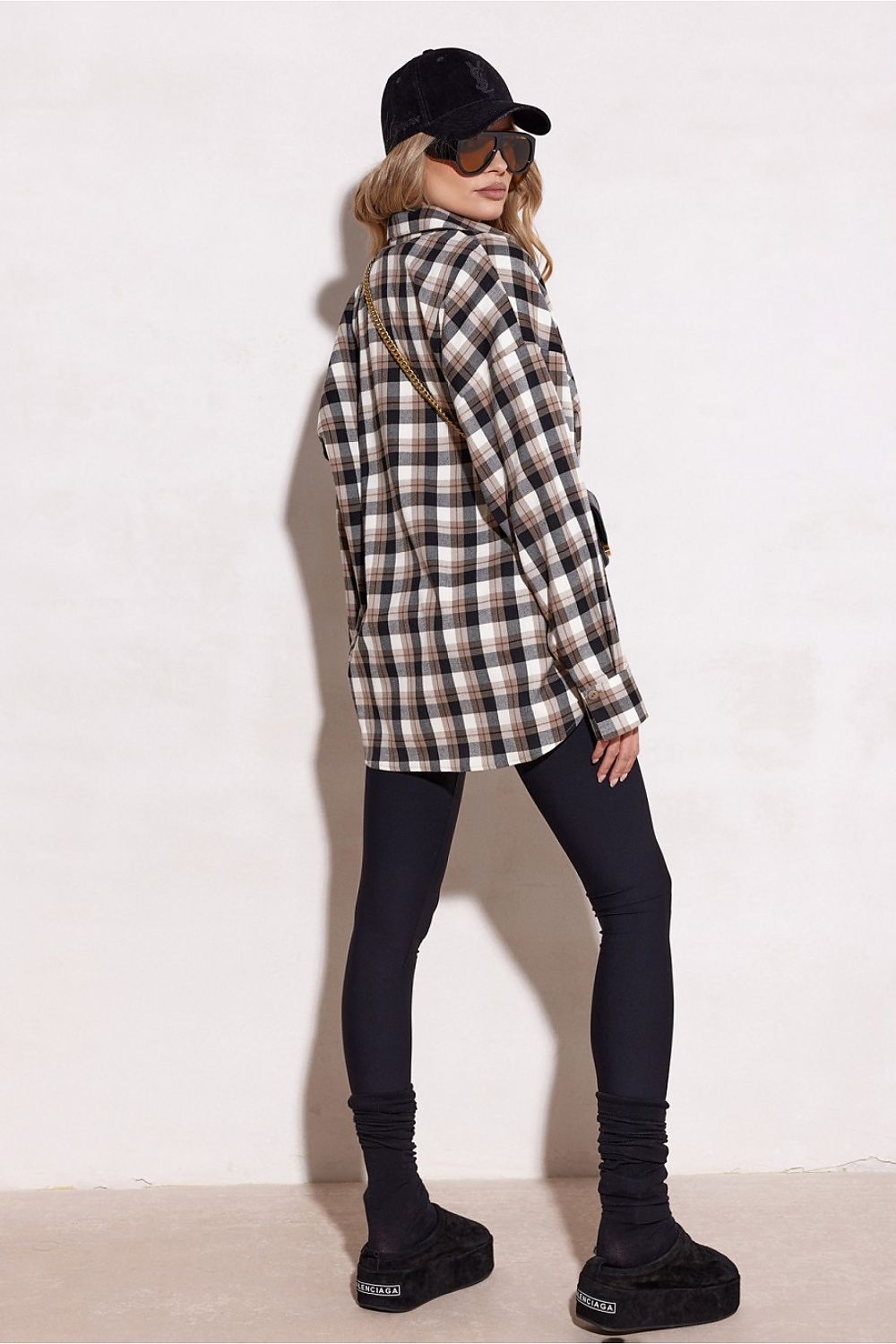 Close-up detail of Roco Fashion's soft polyester and rayon long sleeve shirt, showcasing high-quality workmanship and exquisite fabric texture.