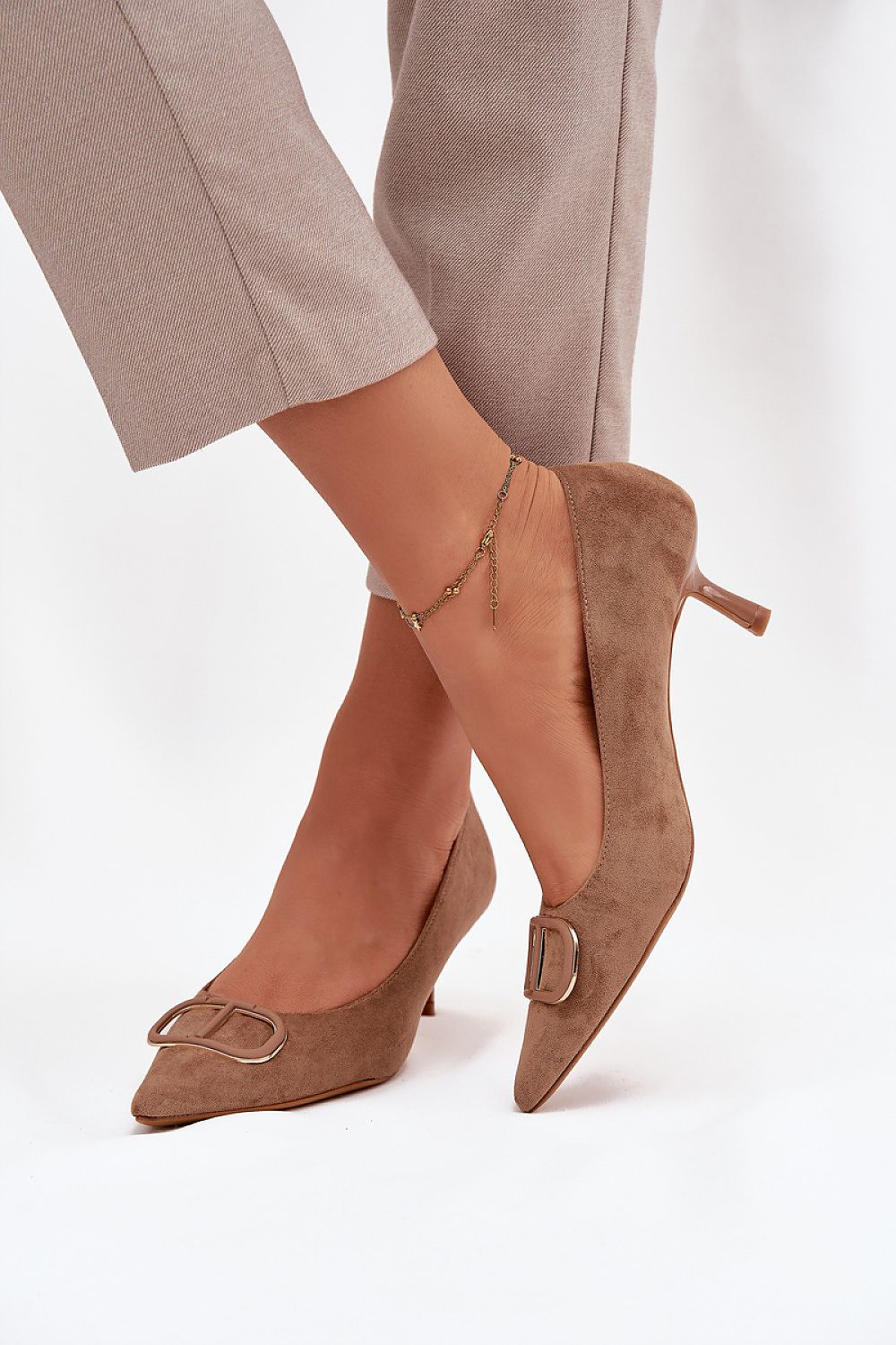 Luxurious women's high heels in eco suede with 5.5cm heel by Step in Style, perfect for enhancing formal outfits and creating an elegant look.