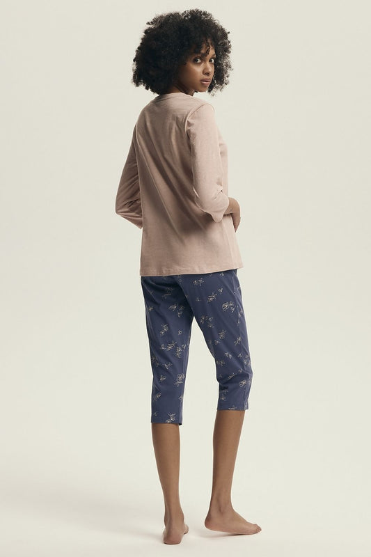 Elegant Henderson luxury ladies pyjamas set, crafted from 100% breathable cotton, designed for ultimate comfort and chic style.