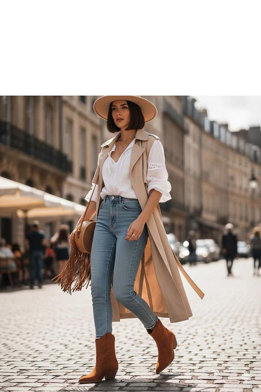 Elegant Solea heeled ankle boots in stylish brown suede, showcasing the unique Alka cowboy boot design for women, perfect for elevating any outfit with luxury.