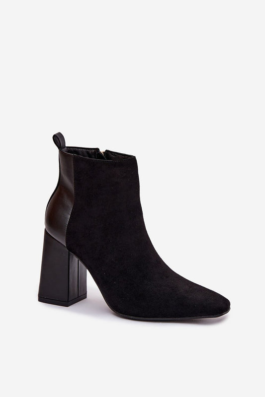 Luxurious eco-leather and eco-suede ankle boots from Step in Style, showcasing a chic design with a 9.5 cm heel for ultimate elegance and comfort.