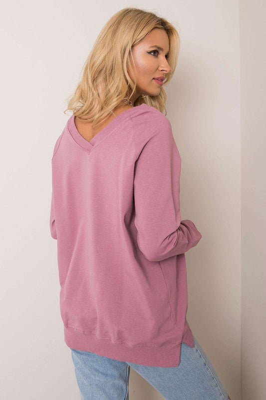 High-quality Rue Paris cotton sweatshirt in L/XL size, designed for modern women seeking effortless elegance in everyday outfits.