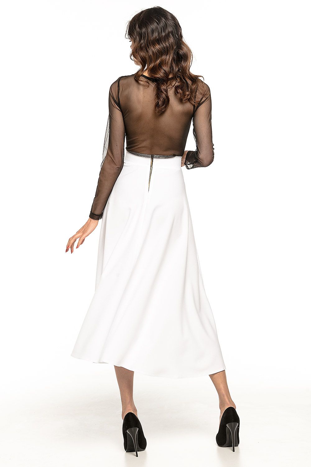 Flat lay of the Tessita 50s inspired midi skirt, showing its quality fabric and versatile style for both casual and formal wear.