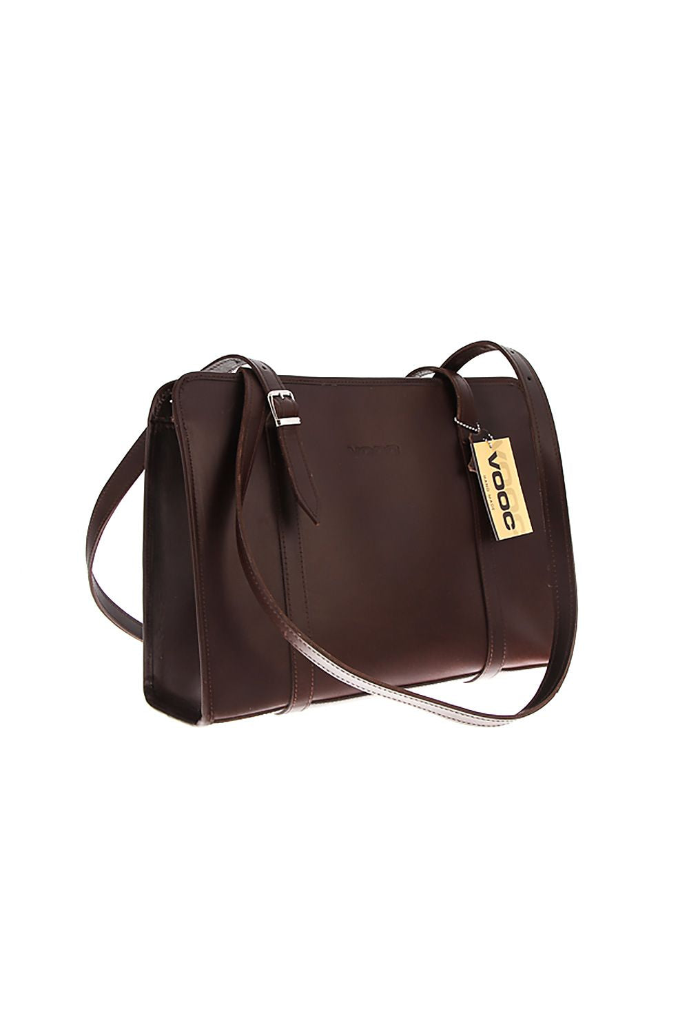 Elegant Ladies' Vintage P4P Natural Leather Shoulder Bag by Verosoft, showcasing a sophisticated design with comfortable straps and a rich brown hue, perfect for versatile styling and adding a touch of vintage flair to any outfit.