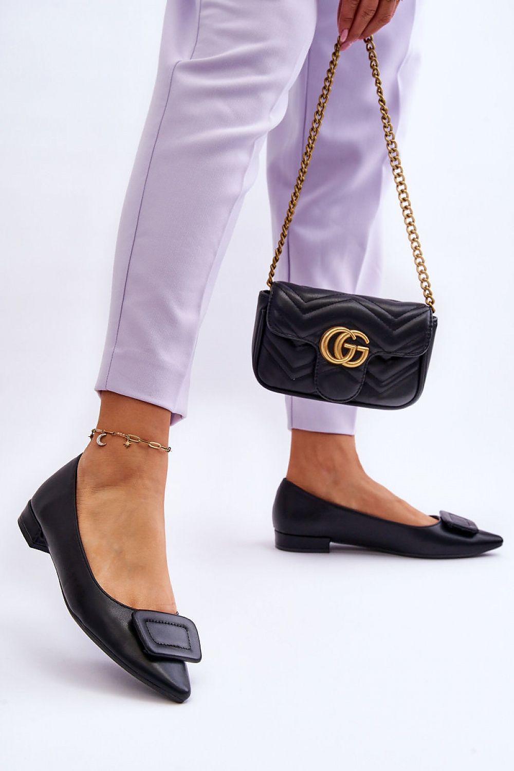 Luxurious women's ballerinas from Step in Style, crafted from eco-friendly leather, showcasing a sophisticated design with a flat heel ideal for all occasions.