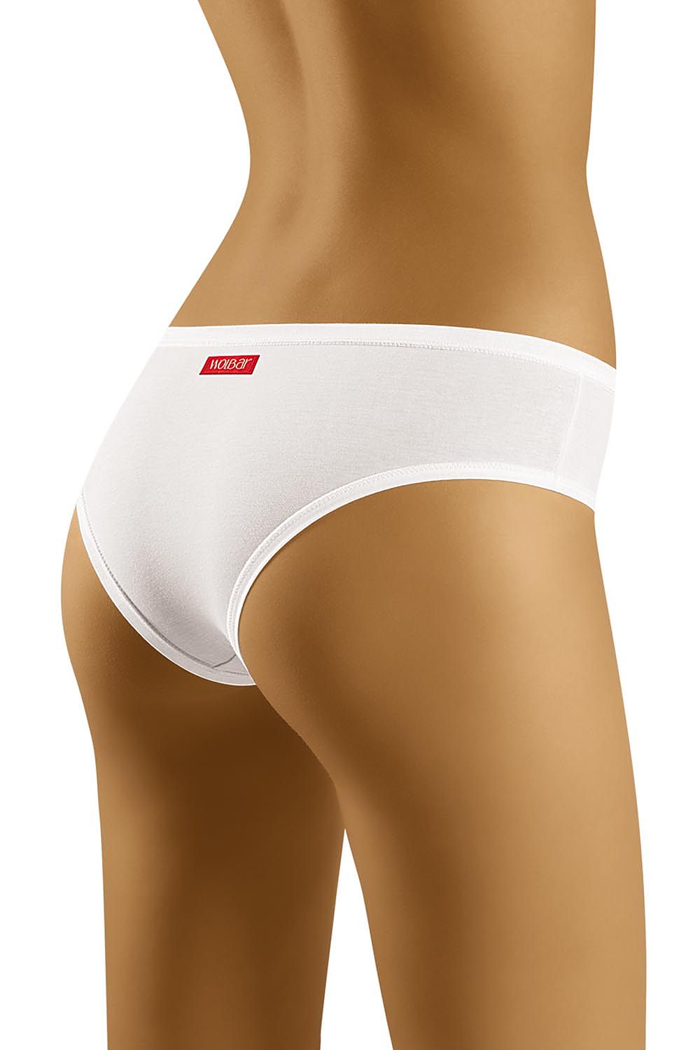 Premium soft cotton fabric of Wolbar Cotton Midi Panties, featuring a refined cut and red logo for a touch of sophistication in everyday wear.